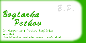 boglarka petkov business card