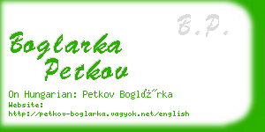 boglarka petkov business card